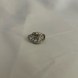 Silver ring with design *not real silver*